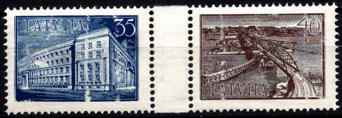 Latvija, pilna serija, MiNr 262-263 MNH**