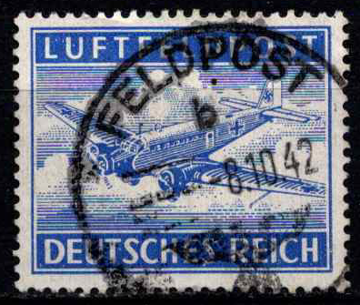 Vokietijos Reichas, oro paštas, MiNr 1 A Used (O)