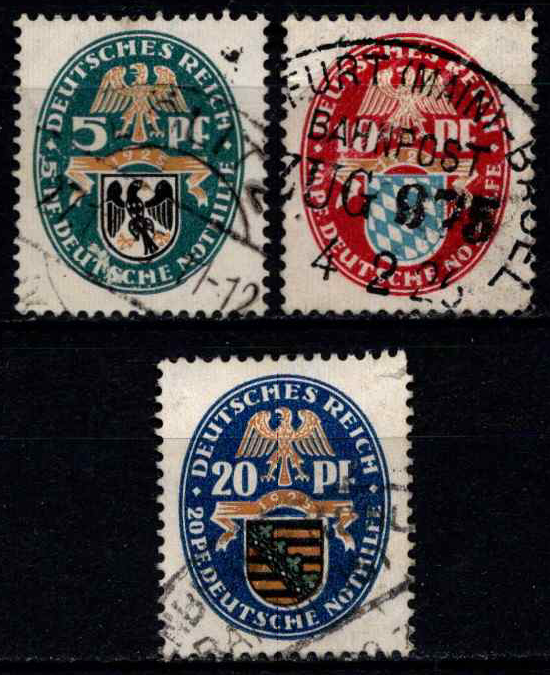 Vokietijos Reichas, pilna serija, MiNr 375-377 Used (O)