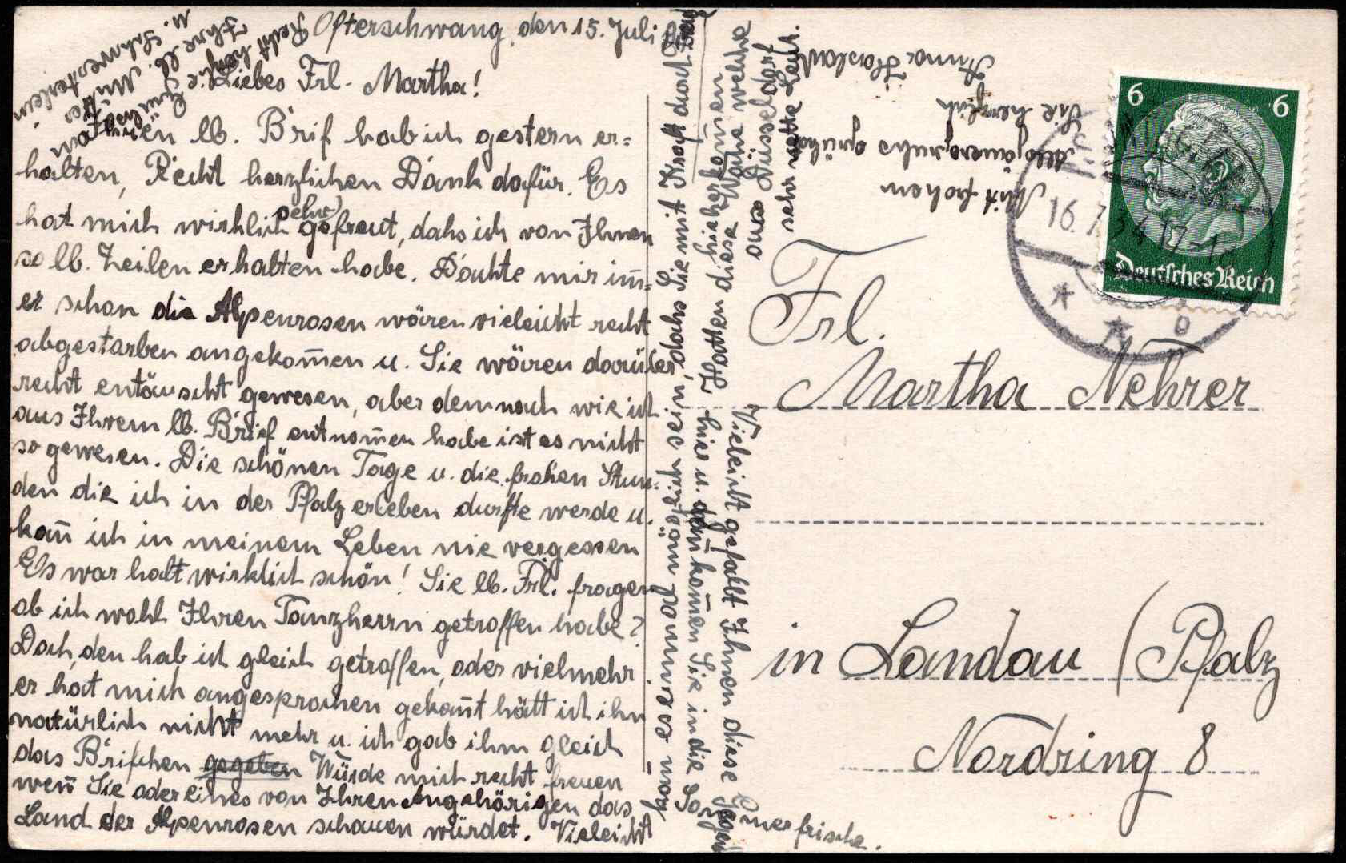 Vokietijos Reichas, Ofteršvangas 1934 m. atvirlaiškis