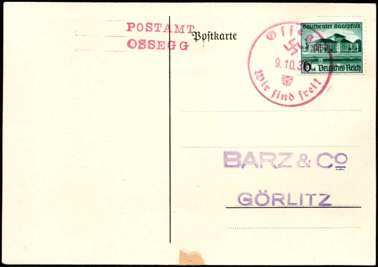 Vokietijos Reichas, Čekijos okupacija, nenaudotas atvirlaiškis