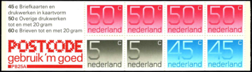 Nyderlandai, mažoji knygelė Nr. PB 25, MiNr 1065, 1069, 1132 MNH**