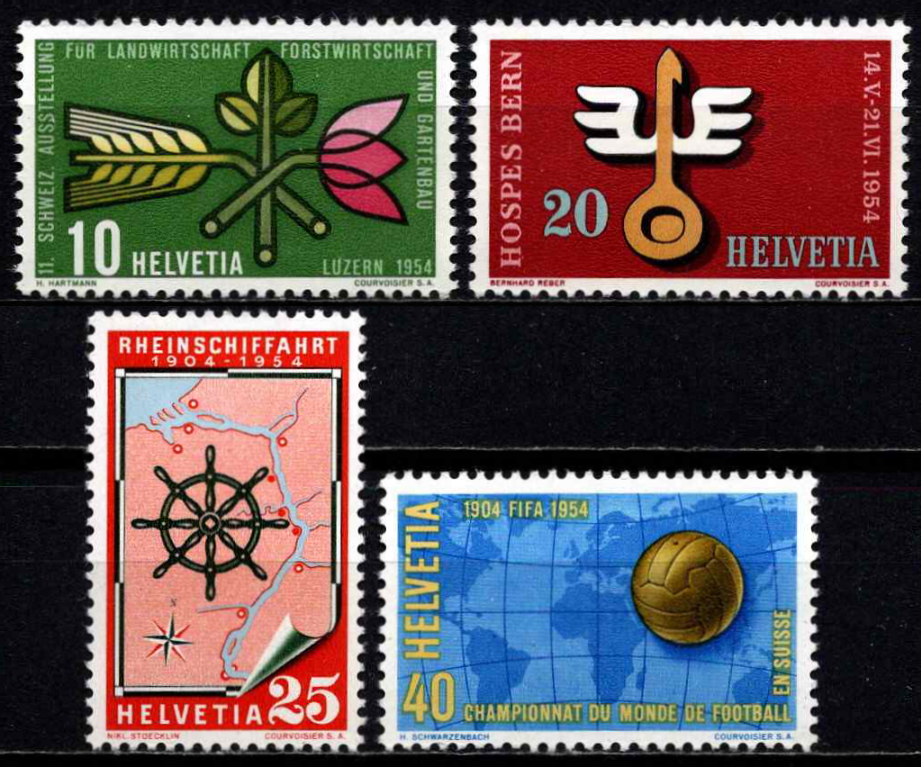 Šveicarija, pilna serija, MiNr 593-596 MNH**