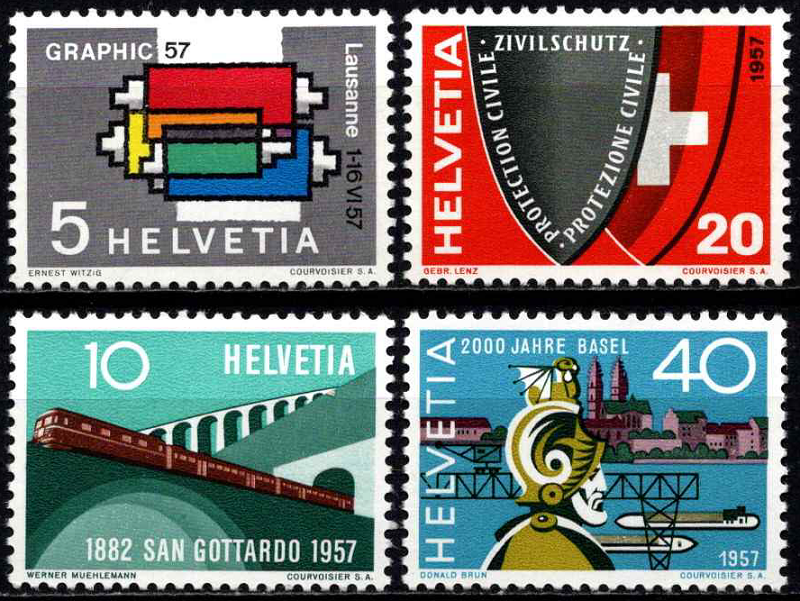 Šveicarija, pilna serija, MiNr 637-640 MNH**