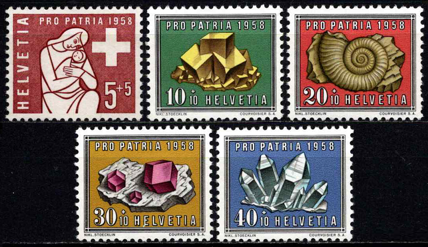 Šveicarija, pilna serija, MiNr 657-661 MNH**