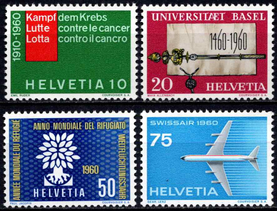 Šveicarija, pilna serija, MiNr 692-695 MNH**