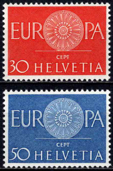 Šveicarija, pilna serija, MiNr 720-721 MNH**
