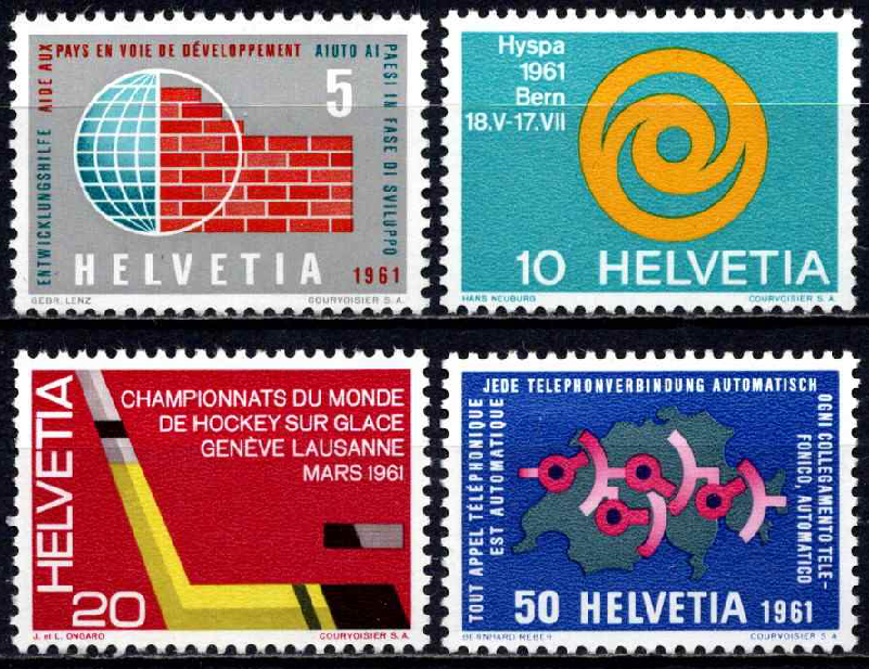 Šveicarija, pilna serija, MiNr 727-730 MNH**
