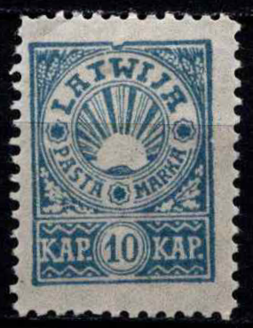 Latvija, abartas, MiNr 24A MNH**