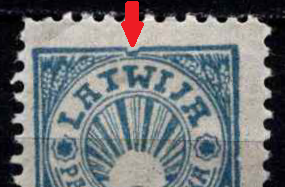 Latvija, abartas, MiNr 24A MNH**