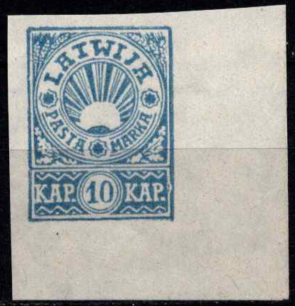 Latvija, abartas, MiNr 24B MNH**