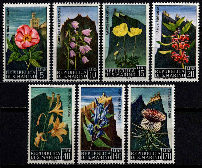 San Marinas, pilna serija, MiNr 880-886 MNH**