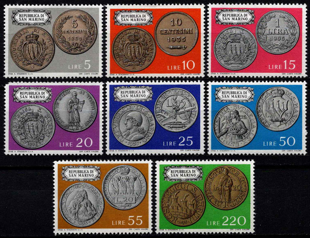 San Marinas, pilna serija, MiNr 1017-1024 MNH**