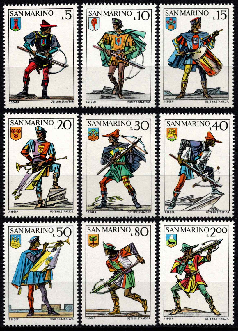 San Marinas, pilna serija, MiNr 1046-1054 MNH**
