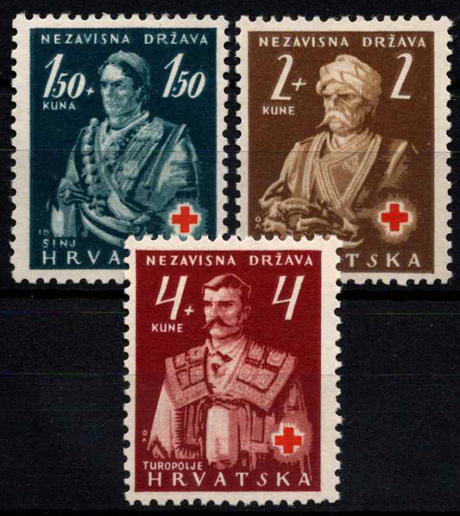 Kroatija, pilna serija, MiNr 66-68 MNH**