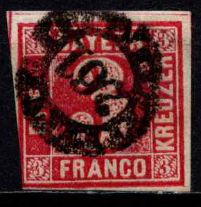 Senoji Vokietija, Bavarija, MiNr 9 Used (O)