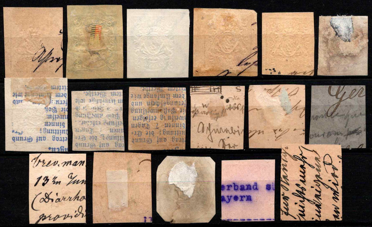 Senoji Vokietija, Bavarija, ženklai iš atvirlaiškių, Used (O)