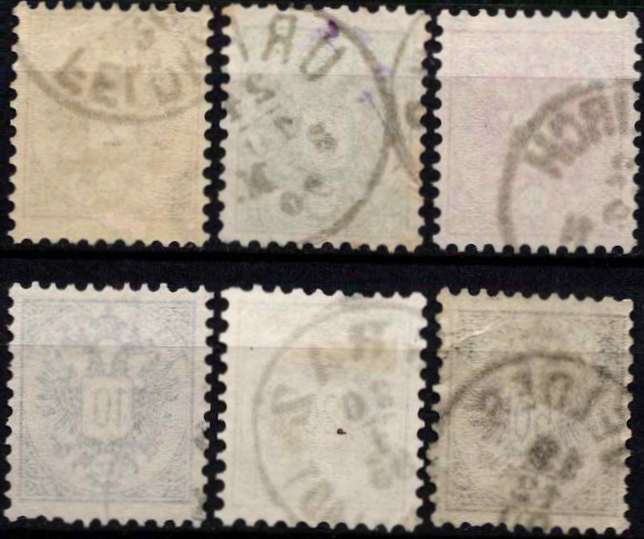 Austrija, pilna serija, MiNr 44-49 Used (O)