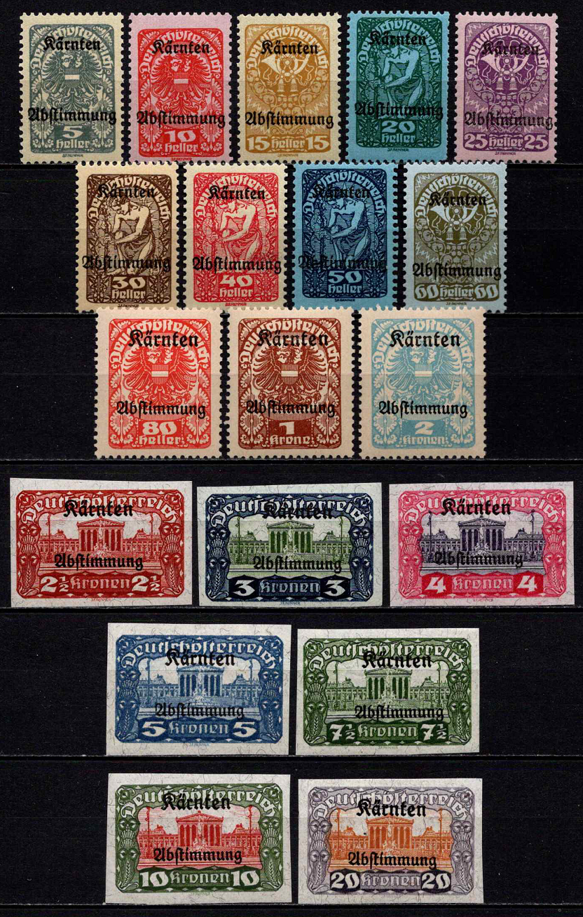 Austrija, pilna serija, MiNr 321-339 MNH**