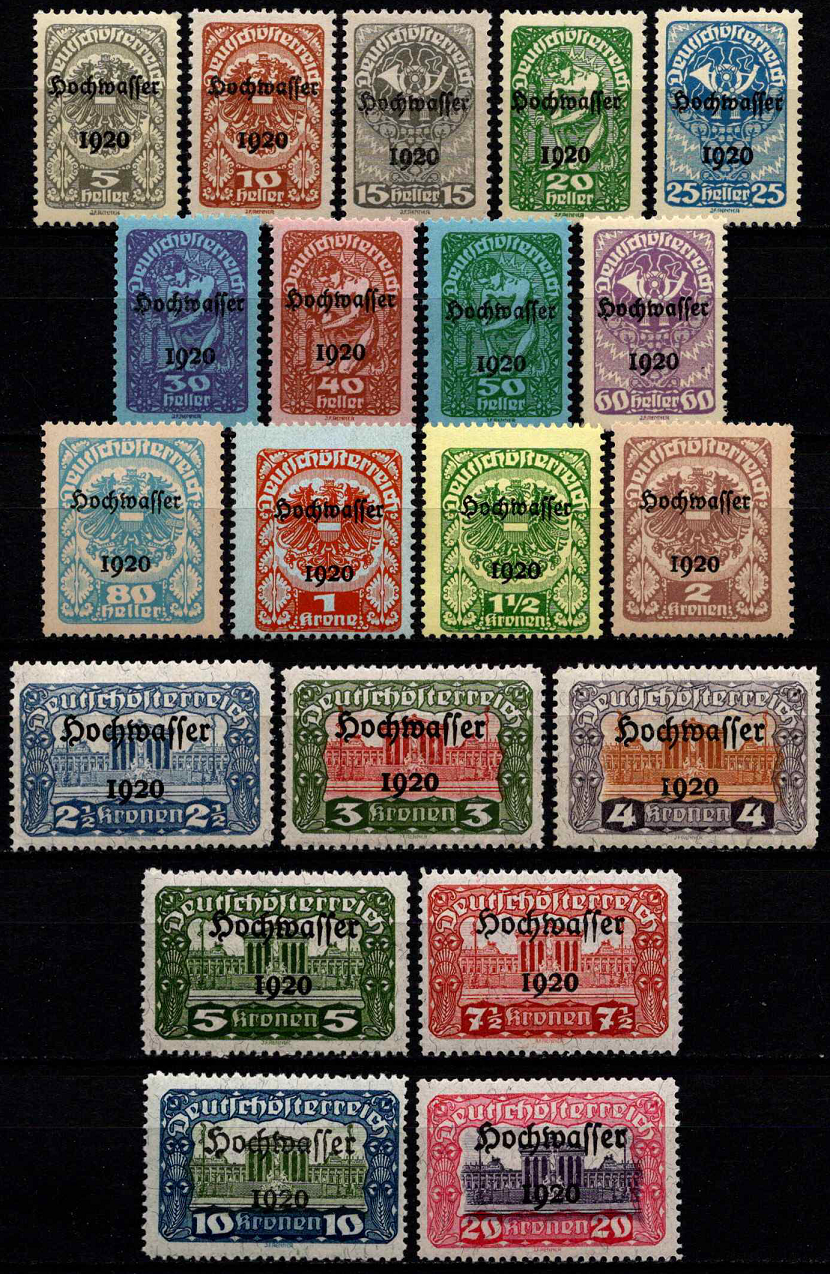Austrija, pilna serija, MiNr 340-359 MNH**