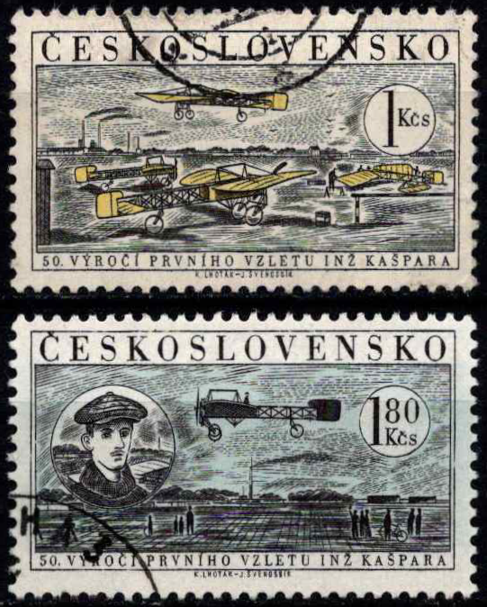 Čekoslovakija, pilna oro pašto serija, MiNr 1159-1160 Used (O)