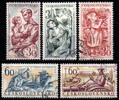 Čekoslovakija, pilna serija, MiNr 1194-1198 Used (O)