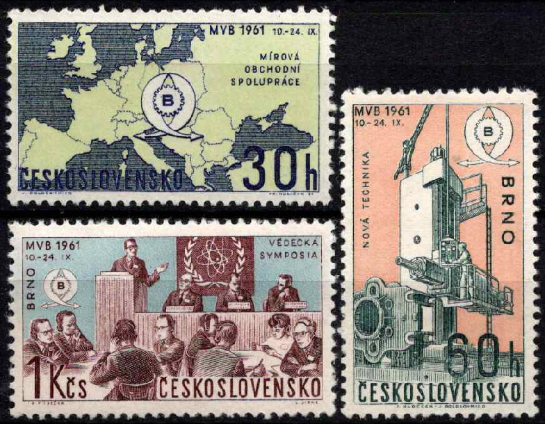 Čekoslovakija, pilna serija, MiNr 1283-1285 MNH**