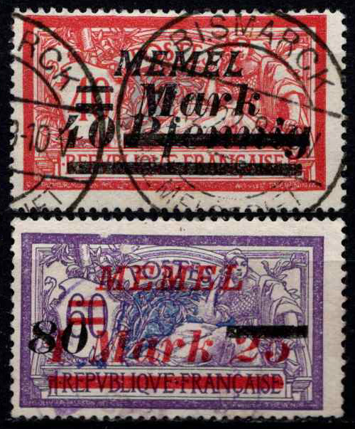 Klaipėda (Memel), pilna serija, MiNr 119-120 Used (O)