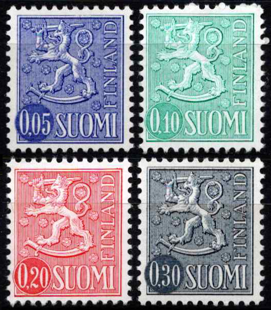 Suomija, MiNr 556-557, 559, 561 MNH**