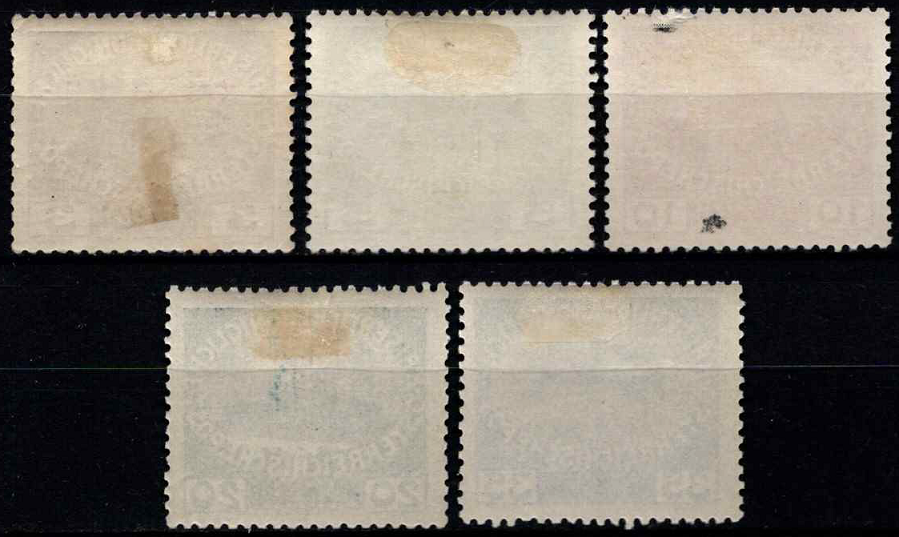 Austrija, pilna serija, MiNr 180-184 MH*