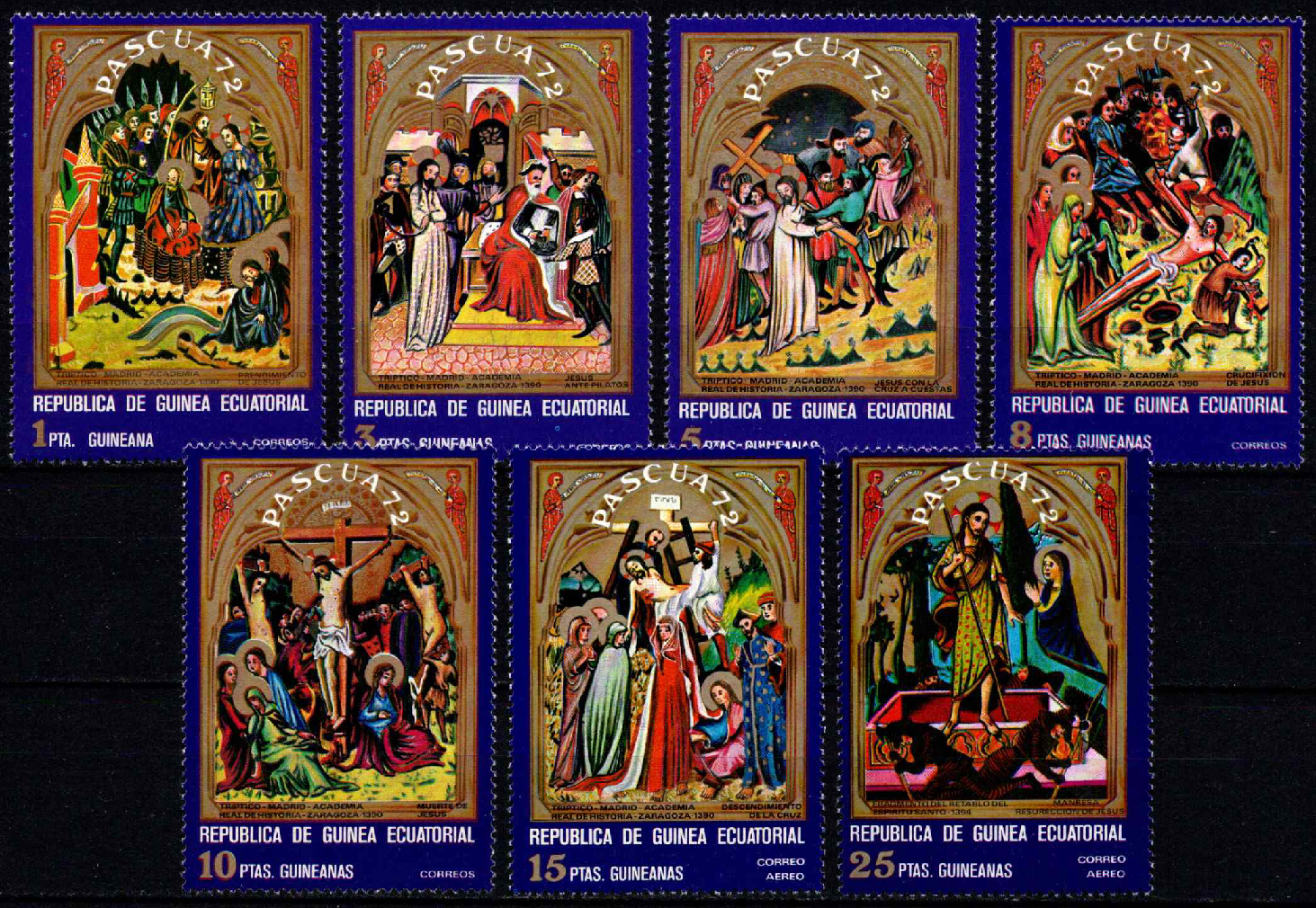 Pusiaujo Gvinėja, pilna serija, MiNr 46-52 MNH**