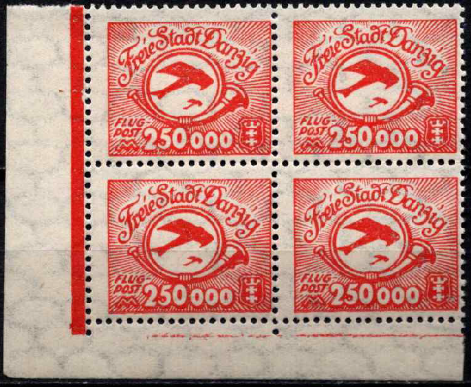 Laisvasis miestas Danzigas, kvartblokis MiNr 177 MNH**