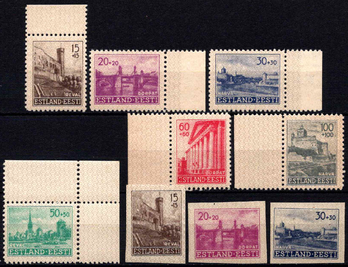 Vokietijos Reichas, Estijos okupacija, pilna serija, MiNr 4-9 MNH**