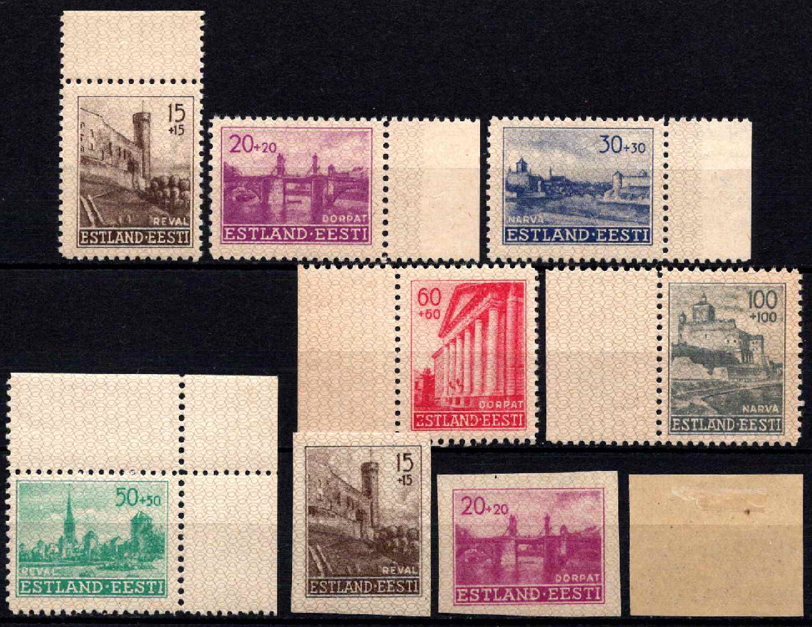 Vokietijos Reichas, Estijos okupacija, pilna serija, MiNr 4-9 MNH**