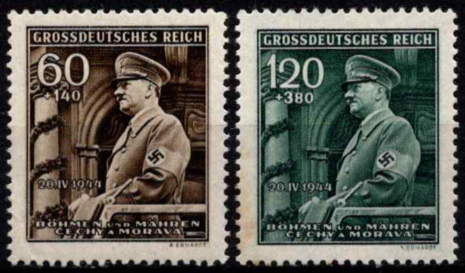 Vokietijos Reichas, Čekijos okupacija, pilna serija, MiNr 136-137 MLH*