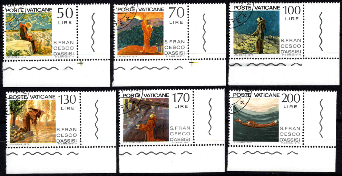 Vatikanas, pilna serija, MiNr 695-700 Used (O)