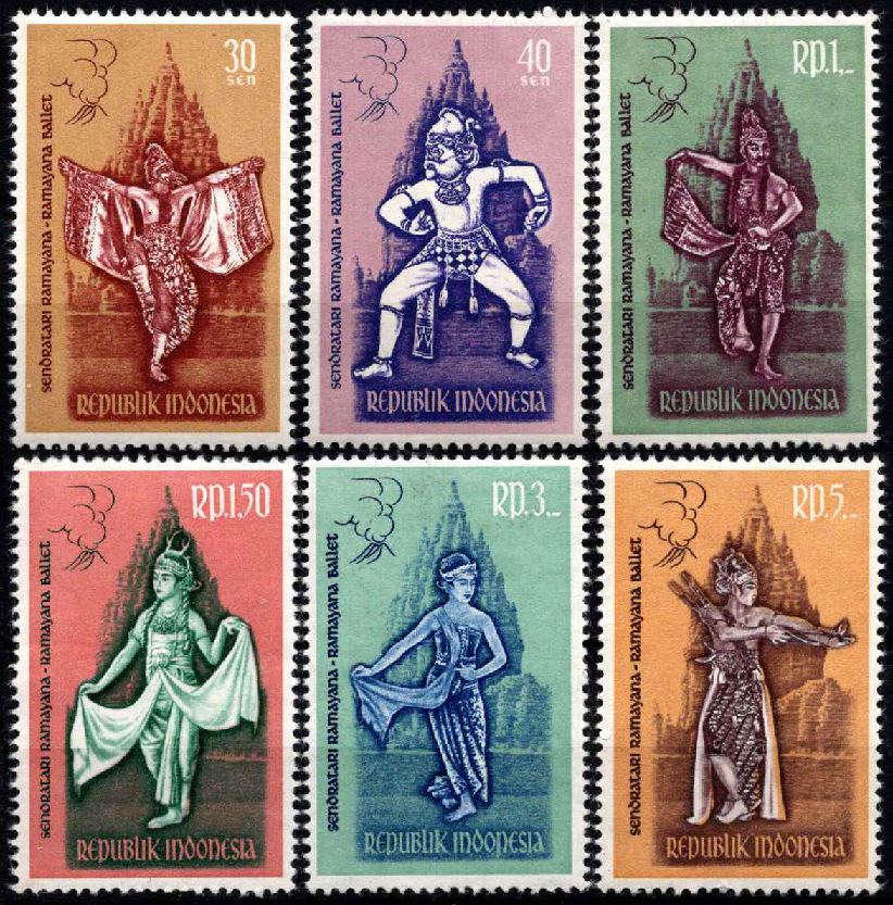 Indonezija, pilna serija, MiNr 323-328 MNH**