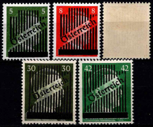Austrija, MiNr 668, 670-673 MNH**/MLH*