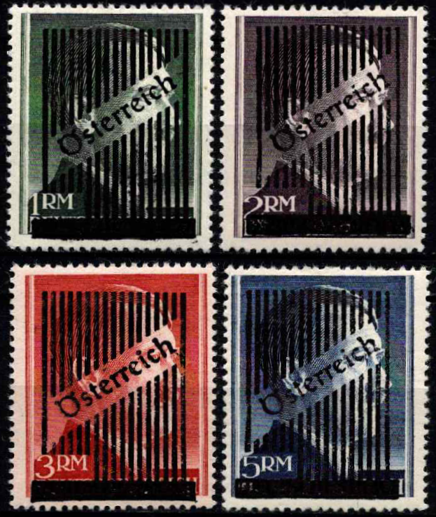 Austrija, pilna serija, MiNr Va, Vb, Vc, Vd (B) MH*