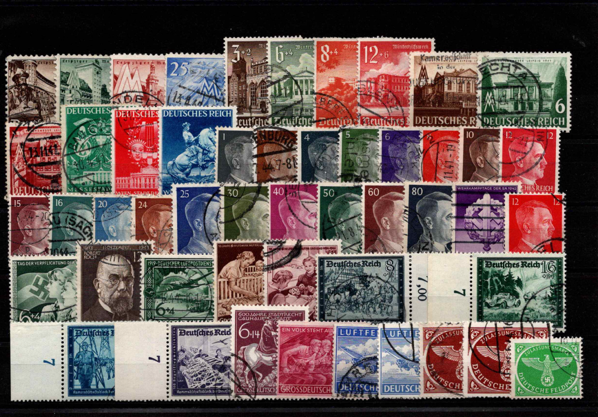 50 vnt. Vokietijos Reicho 1940-1945 m. pašto ženklų pakuotė HF004