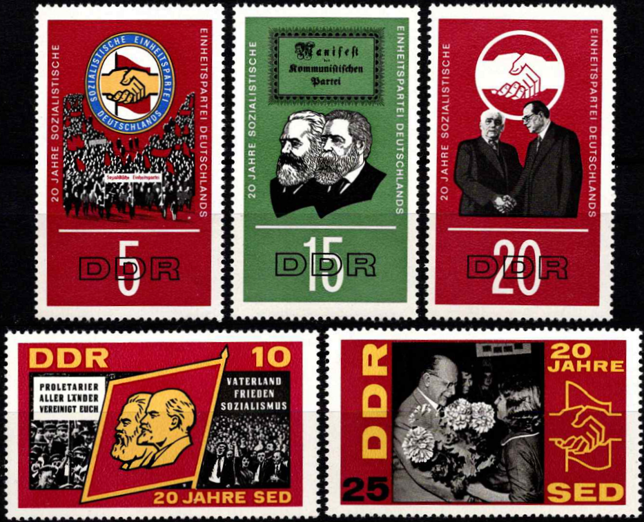 Vokietijos Demokratinė Respublika (VDR), pilna serija, MiNr 1173-1177 MNH**