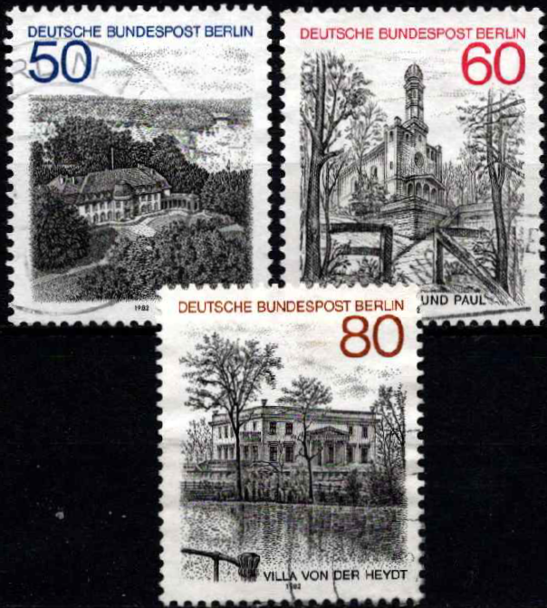 Vokietija, Vakarų Berlynas, pilna serija, MiNr 685-687 Used (O)