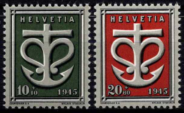Šveicarija, pilna serija, MiNr 443-444 MLH*
