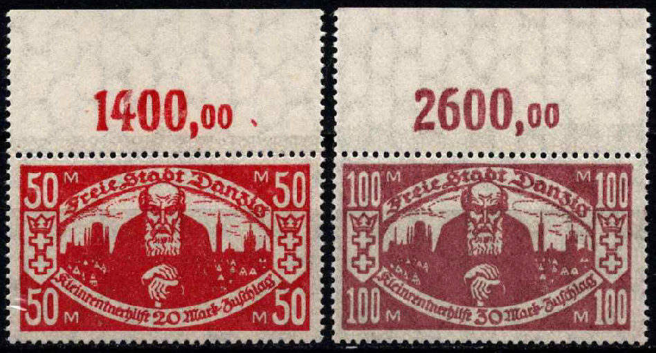 Laisvasis miestas Danzigas, pilna serija, MiNr 131-132 MNH**