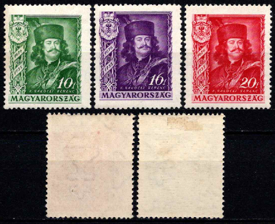 Vengrija, pilna serija, MiNr 517-521 MNH**/MLH*