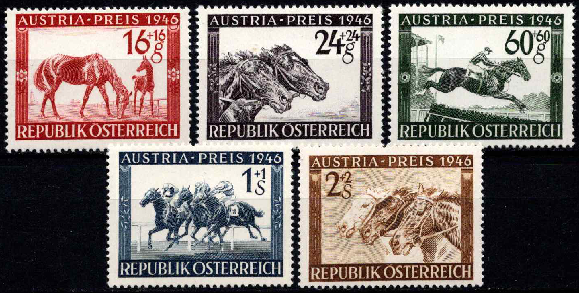 Austrija, pilna serija, MiNr 785-789 MNH**