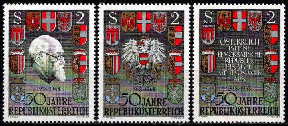 Austrija, pilna serija, MiNr 1273-1275 MNH**