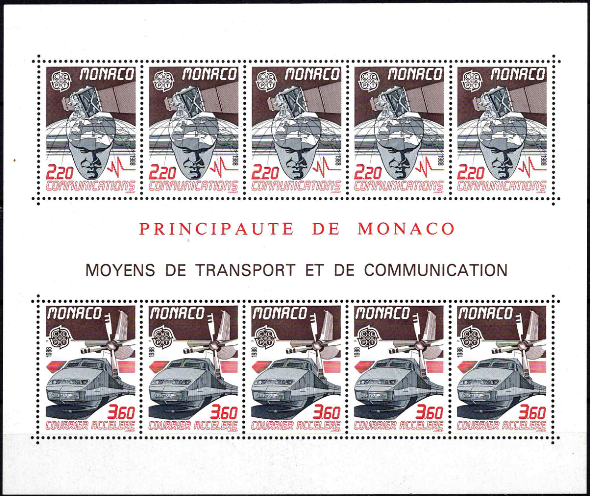 Monakas, blokas Nr. 39, MiNr 1859-1860 MNH**