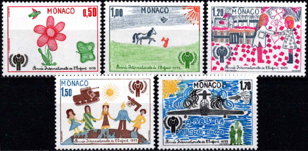 Monakas, pilna serija, MiNr 1370-1374 MNH**