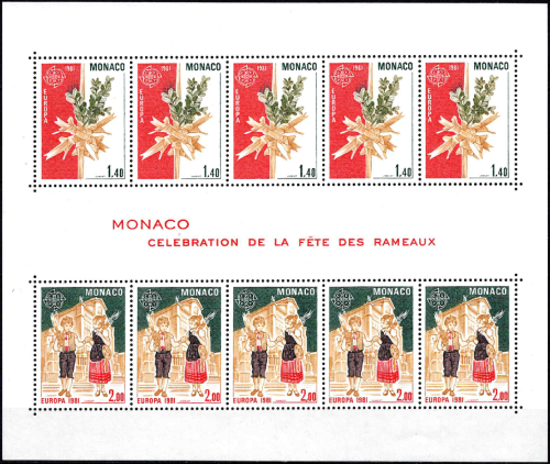 Monakas, Blokas Nr.17, MiNr 1473-1474 MNH**